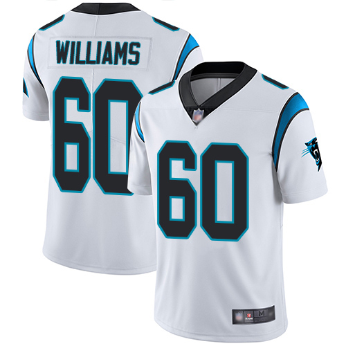 Carolina Panthers Limited White Youth Daryl Williams Road Jersey NFL Football 60 Vapor Untouchable